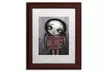 Abril Andrade 'Zombie Girl' Matted Wood Framed Art - Second Medium