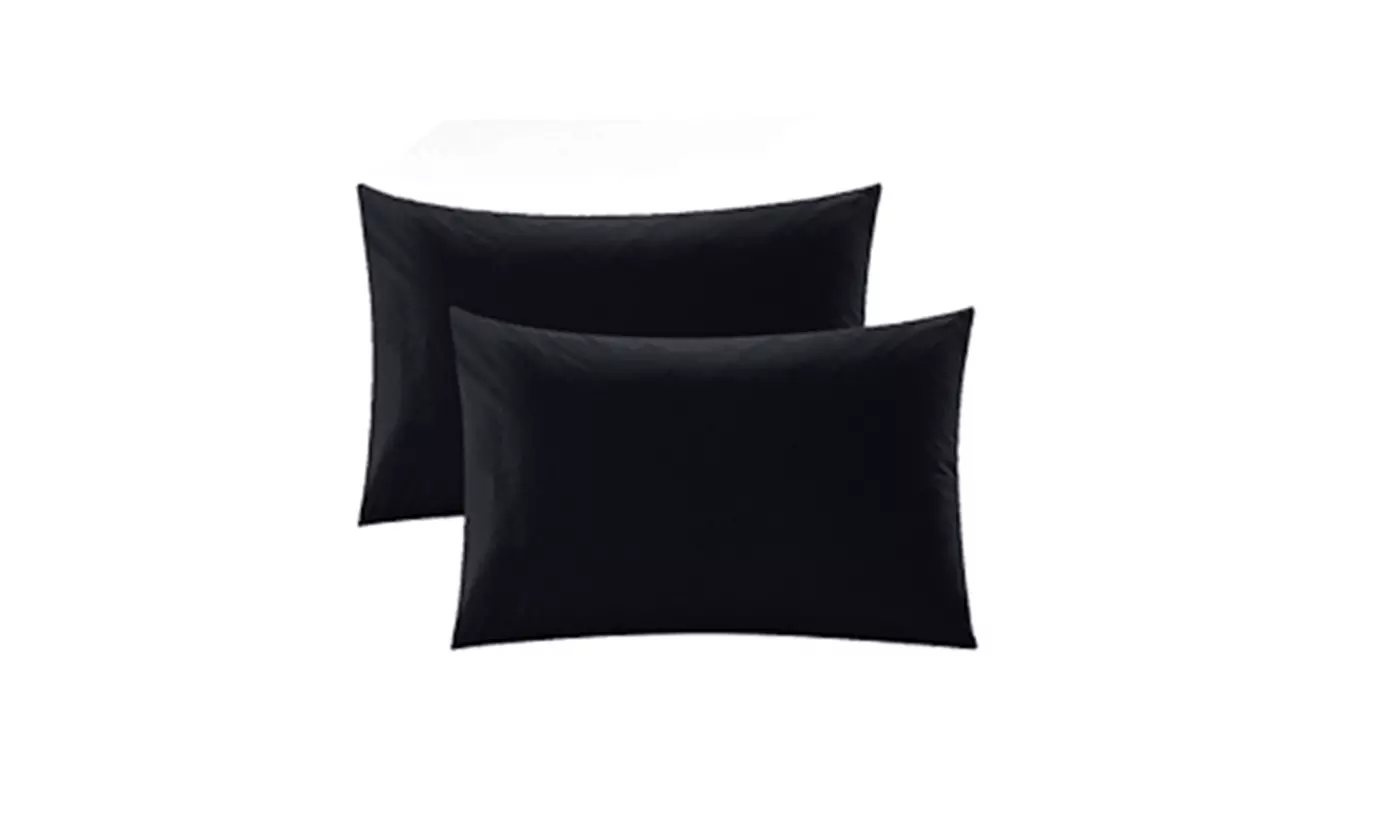 2 Pack Solid Pure Bed Pillow Case Covers Ultra Soft