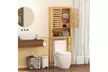 Costway Bamboo Over Toilet Storage Cabinet Bathroom Spacesaver Adjustable Shelf - Second Medium