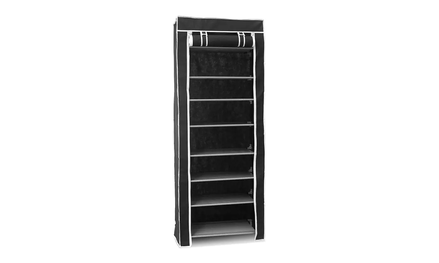 iMounTEK 10-Tier Shoe Storage Rack with Dust Cover