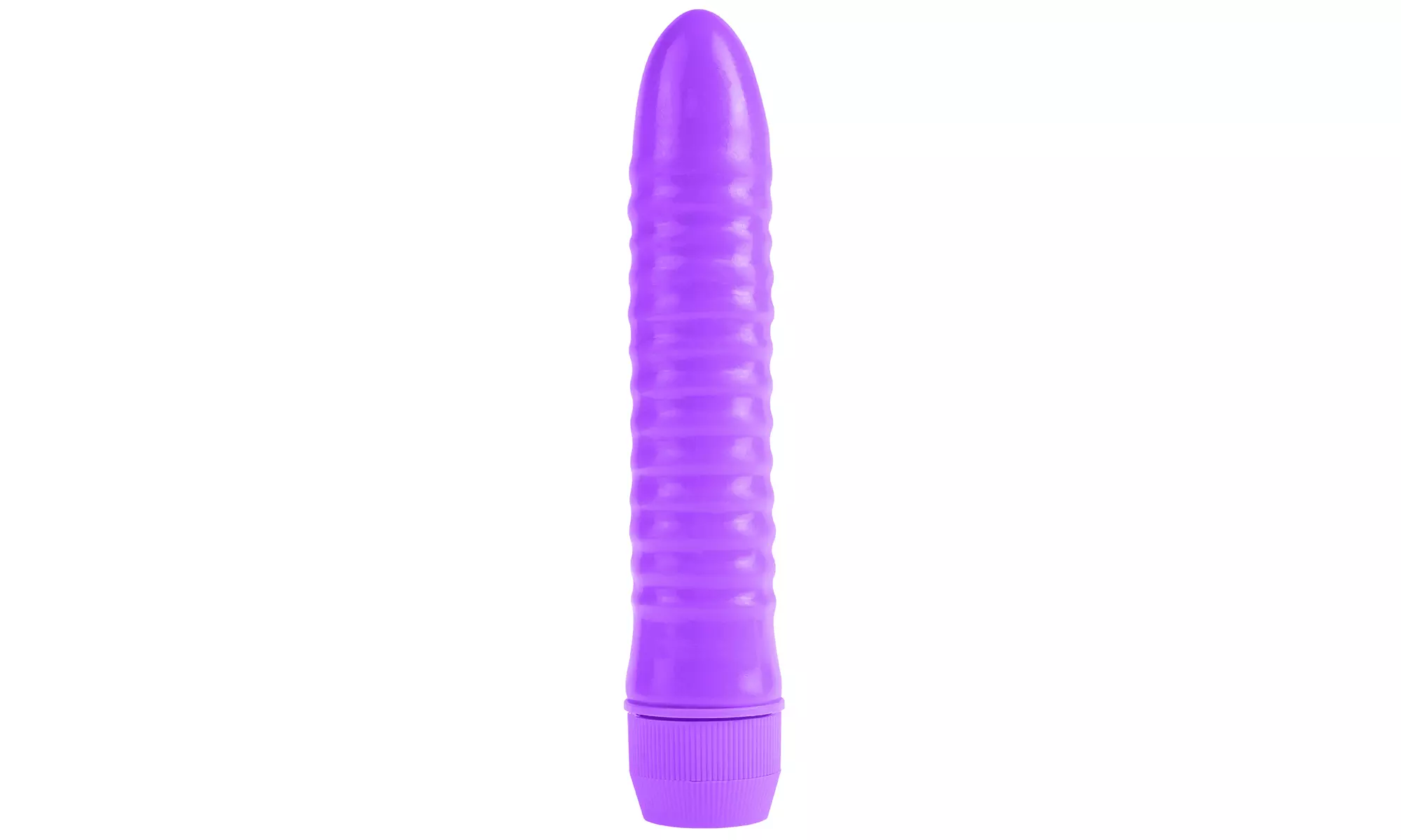 Neon Ribbed Rocket Vibrator Blue  - Second Medium