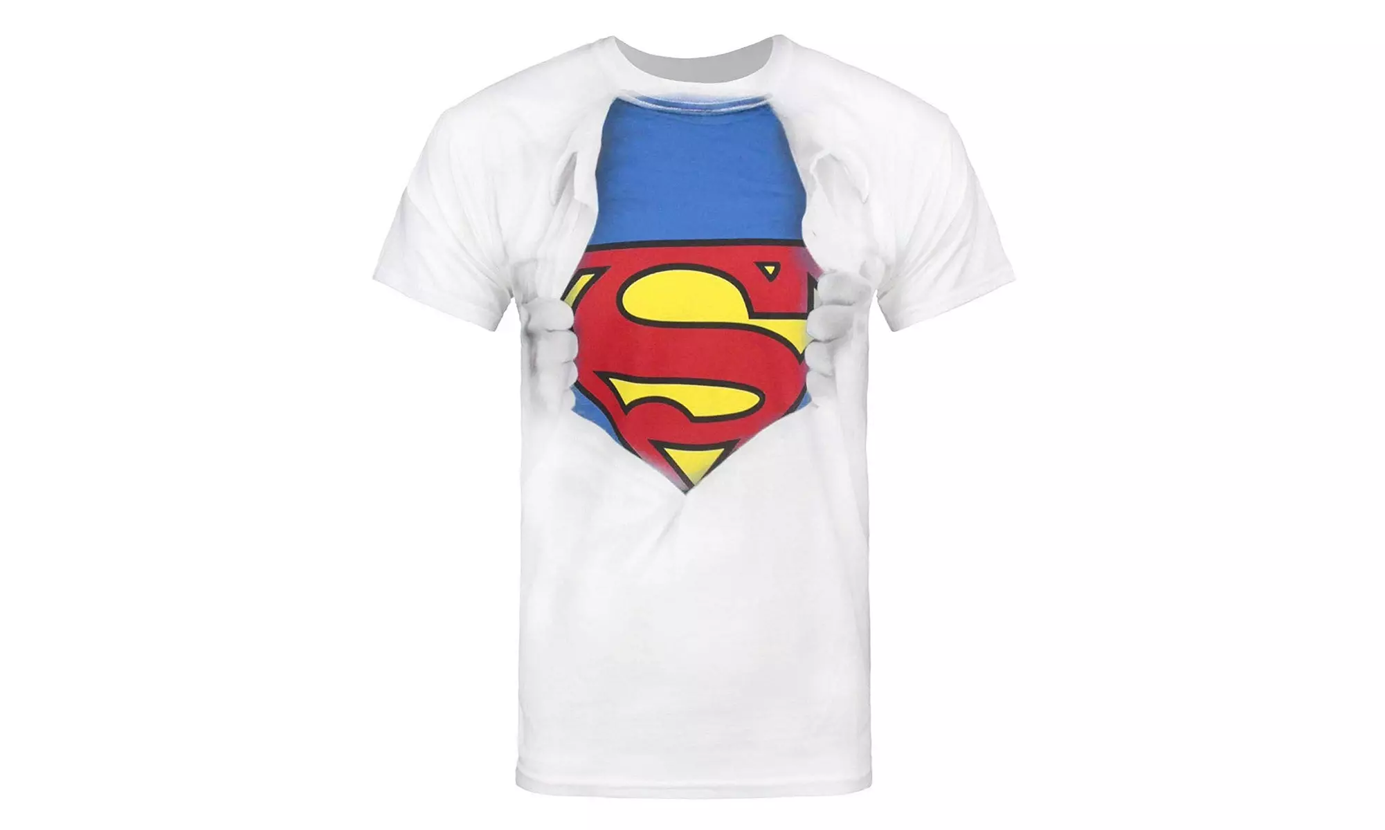 Superman Official Mens Ripped Chest T-Shirt - Primary Image