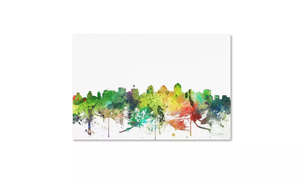 Marlene Watson 'San Diego California Skyline SP' Canvas Art - Primary Image