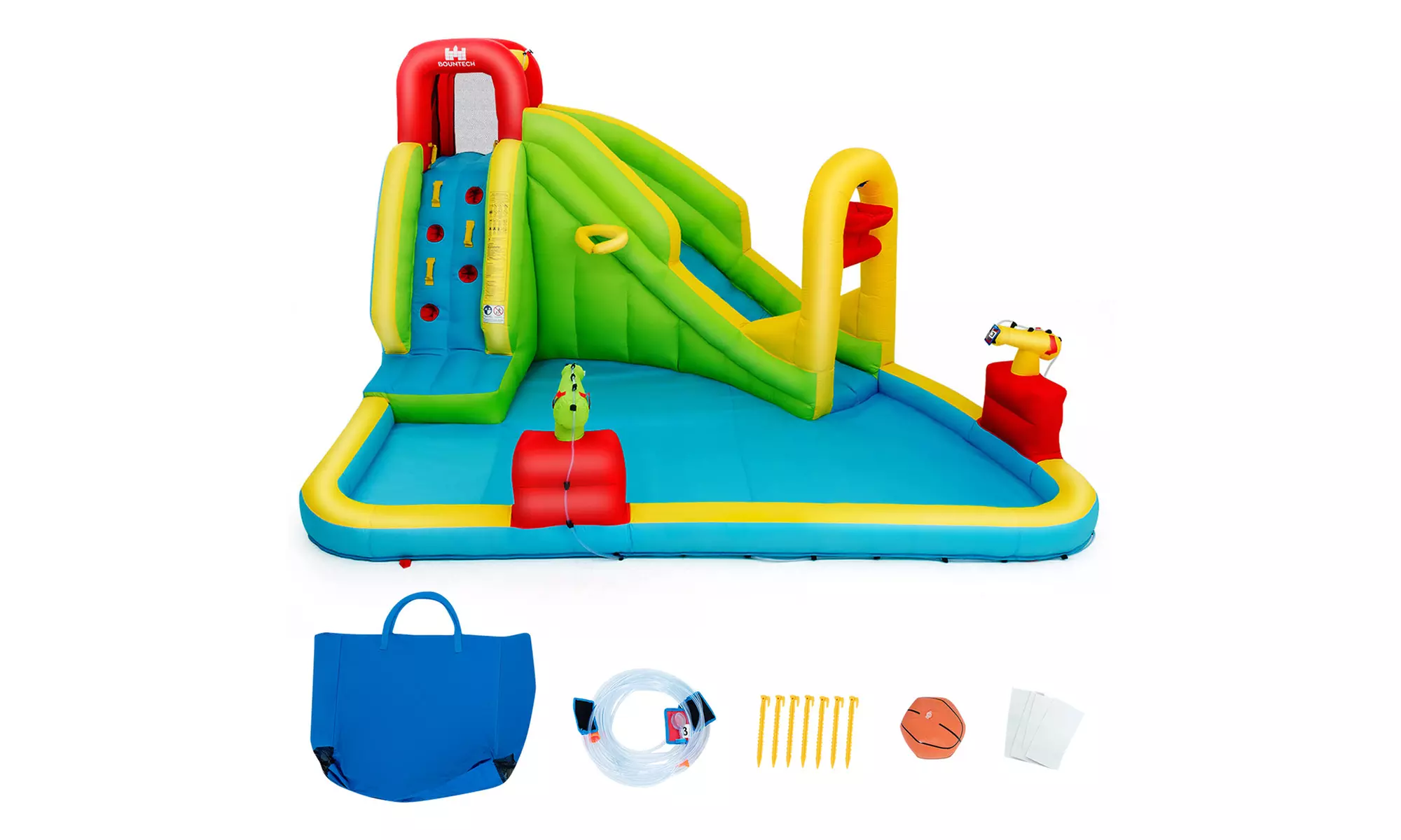 Inflatable Splash Water Bounce House Jump Slide Bouncer Kid w/ 735W Blower 