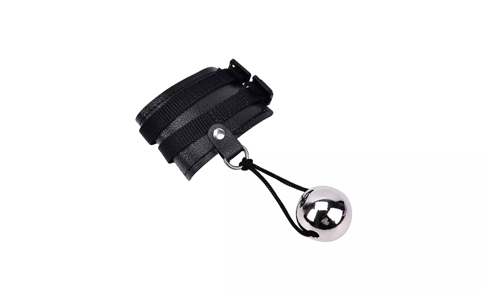 Penis Extender Metal Ball Faux Leather Belt Hanger Enlarger Stretcher