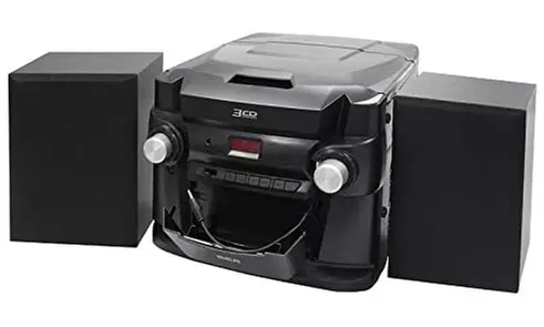 RCA (RS22363) 3-Disc CD Stereo Audio Shelf System (Black) - Refurbished - Primary Image