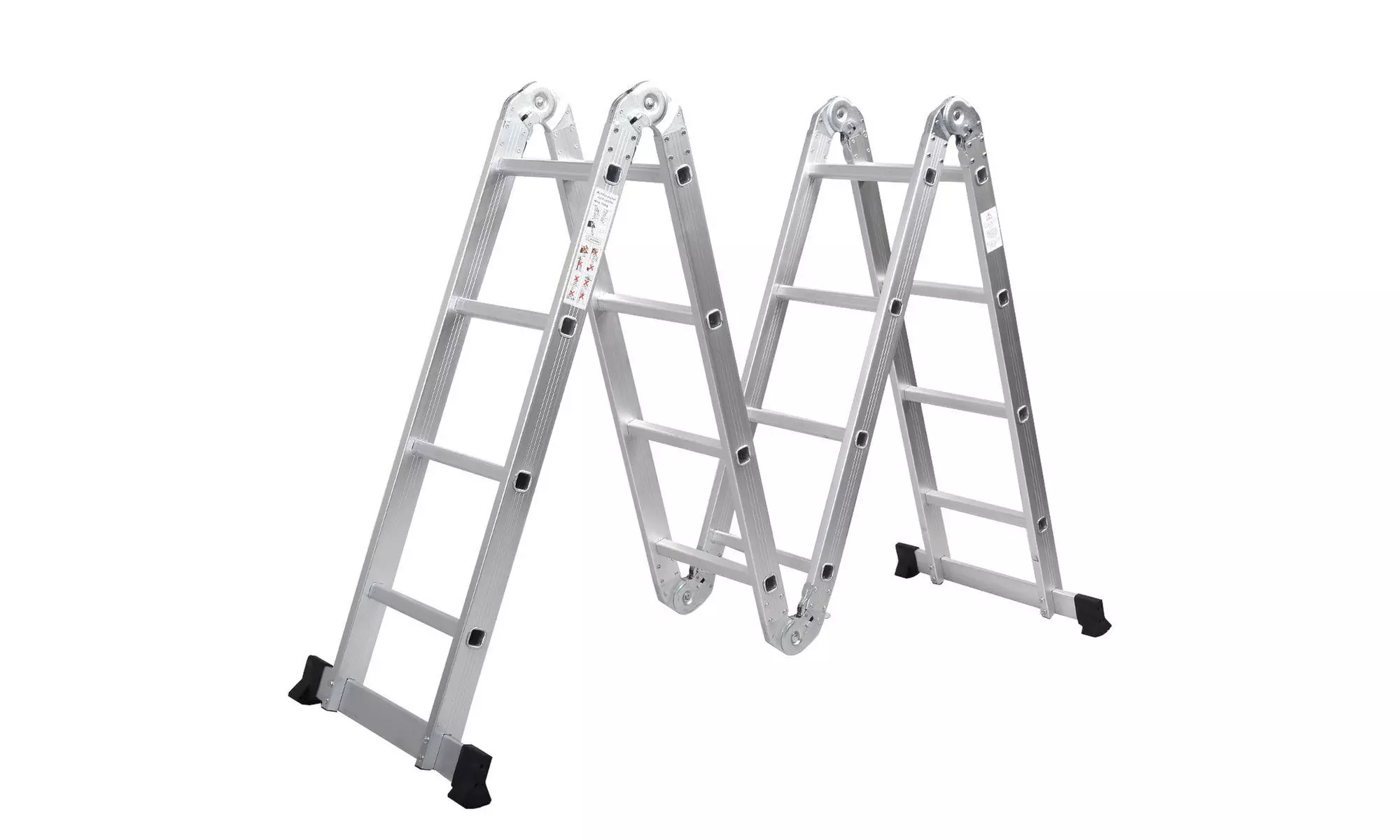 15.5FT Step Platform Multi Purpose Aluminum Folding Scaffold Ladder - Primary Image