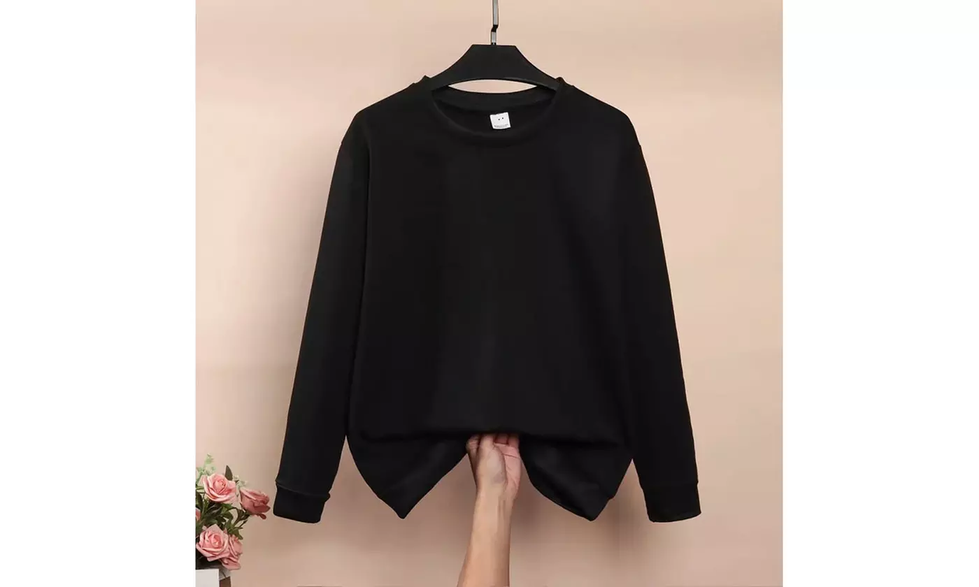 Men's Long Sleeves Crew Neck Fleece Lined Pullover Sweatshirt 