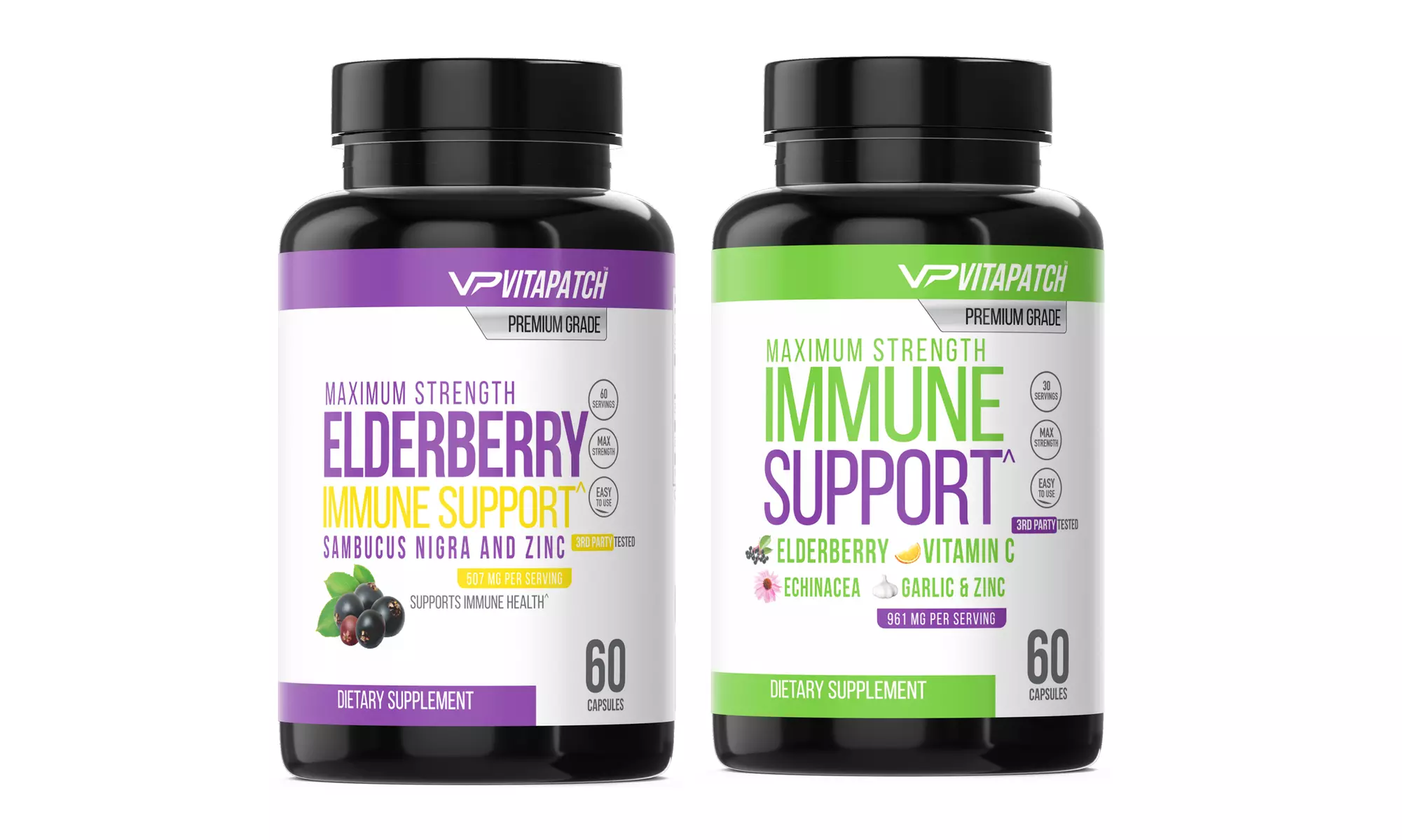 Elderberry with Zinc and Immune Support with Vitamin C Capsule