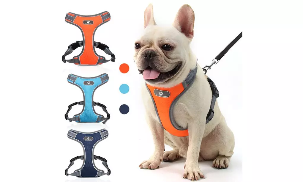 Dog Chest Harness No Pull Dog Harness Adjustable Dog Reflective Harnesses 