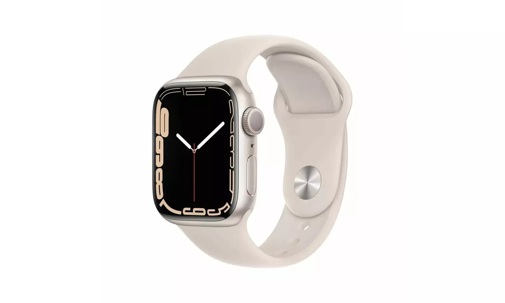 Apple Watch S7 (Cellular) 41mm Starlight Aluminum Case & Sport Band - B Grade - Primary Image