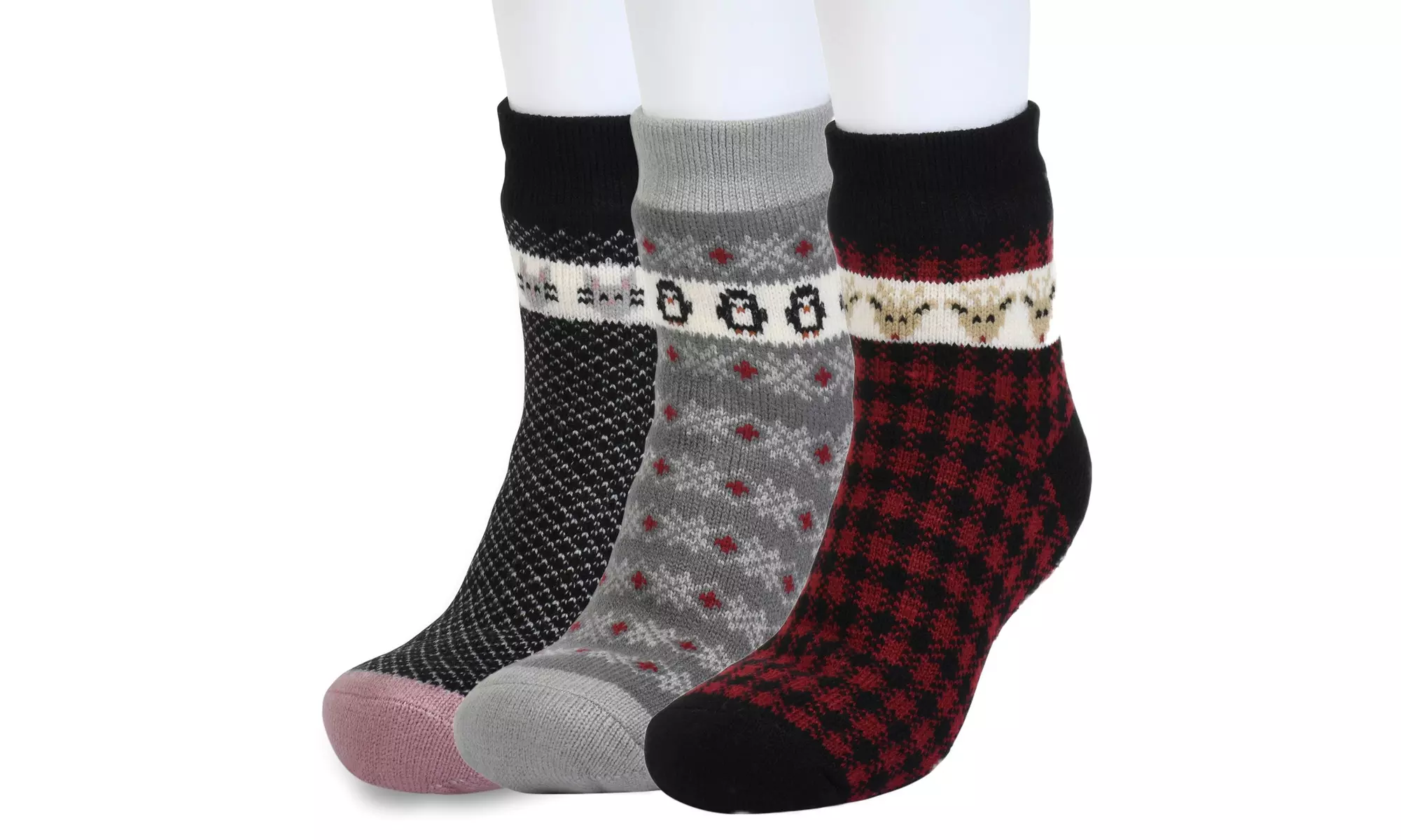 Gaahuu Women's Cuffed Ankle Cabin Socks with Faux Shearling Lining  - Primary Image