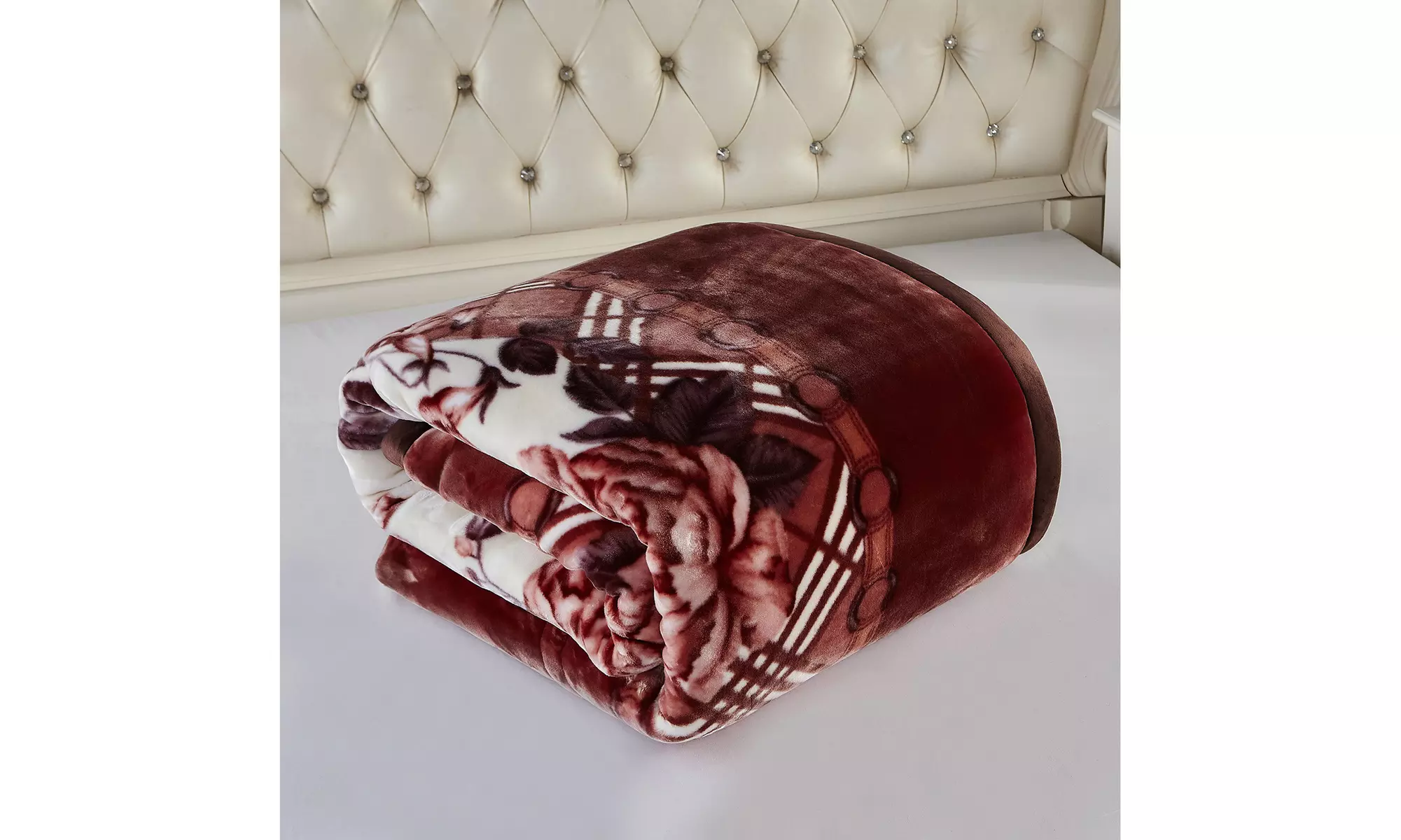 JML Heavy Fleece Blanket,2 Ply Printed Bed Blanket For King Size,85"x93",10Lb