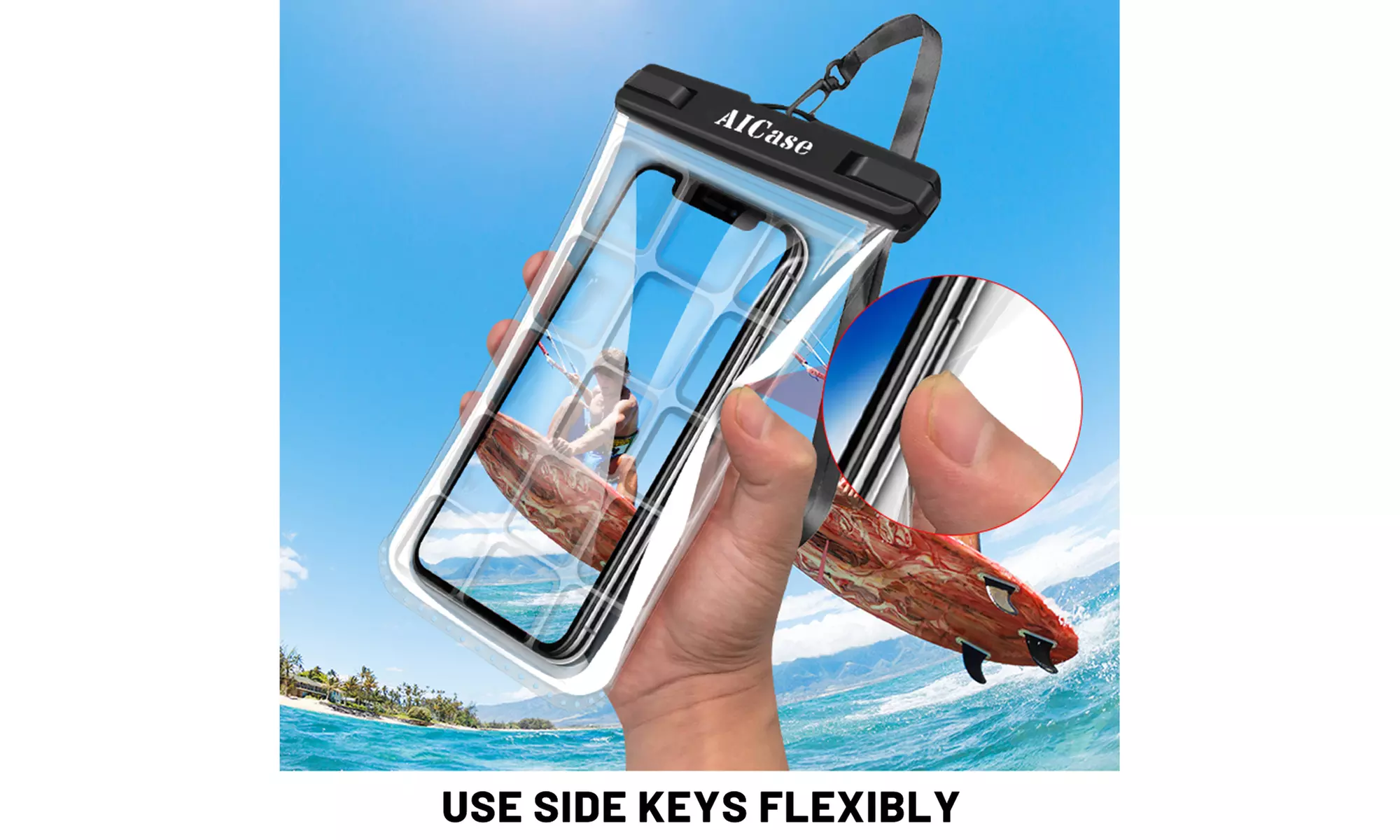 AICase IPX8 Underwater Touch Screen Mobile Phone Waterproof Bag Universal - Second Medium