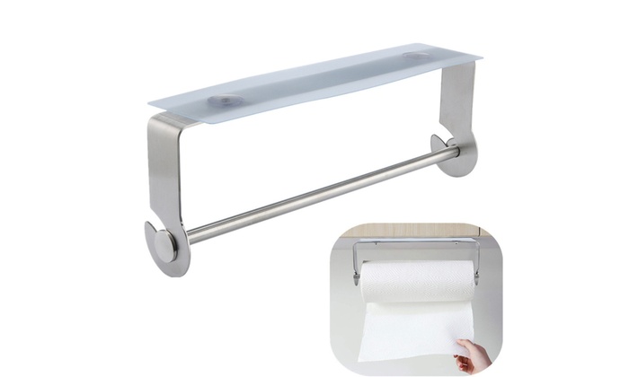 Up To 46 Off On Adhesive Paper Towel Holder U Groupon Goods - Under Cabinet Kitchen Towel Bar Up To 46 Off On Adhesive Paper Towel Holder U Groupon Goods - Under Cabinet Kitchen Towel Bar