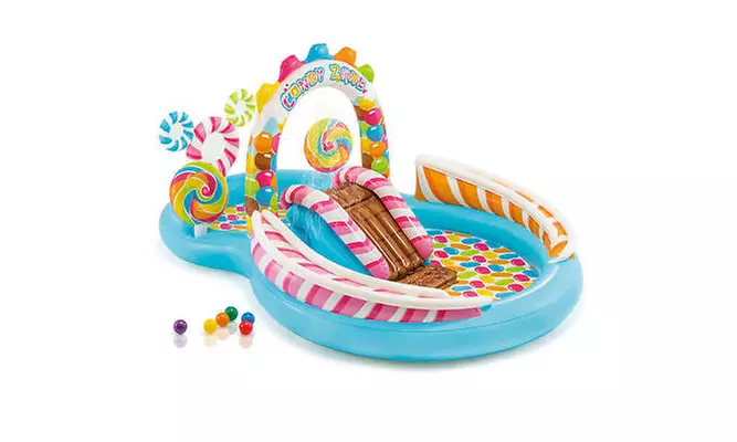 Intex Kids Inflatable Candy Zone Swim Play Center Kids Splash Pool w/ Waterslide - Primary Image