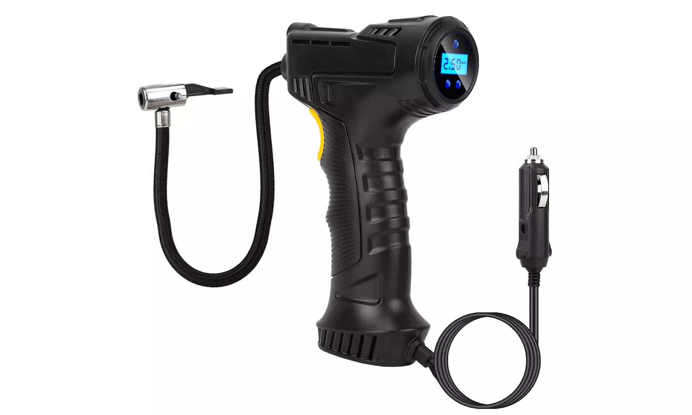 iMounTEK 12V DC Digital Handheld Tire Inflator Air Compressor Pump w/ LED Light
