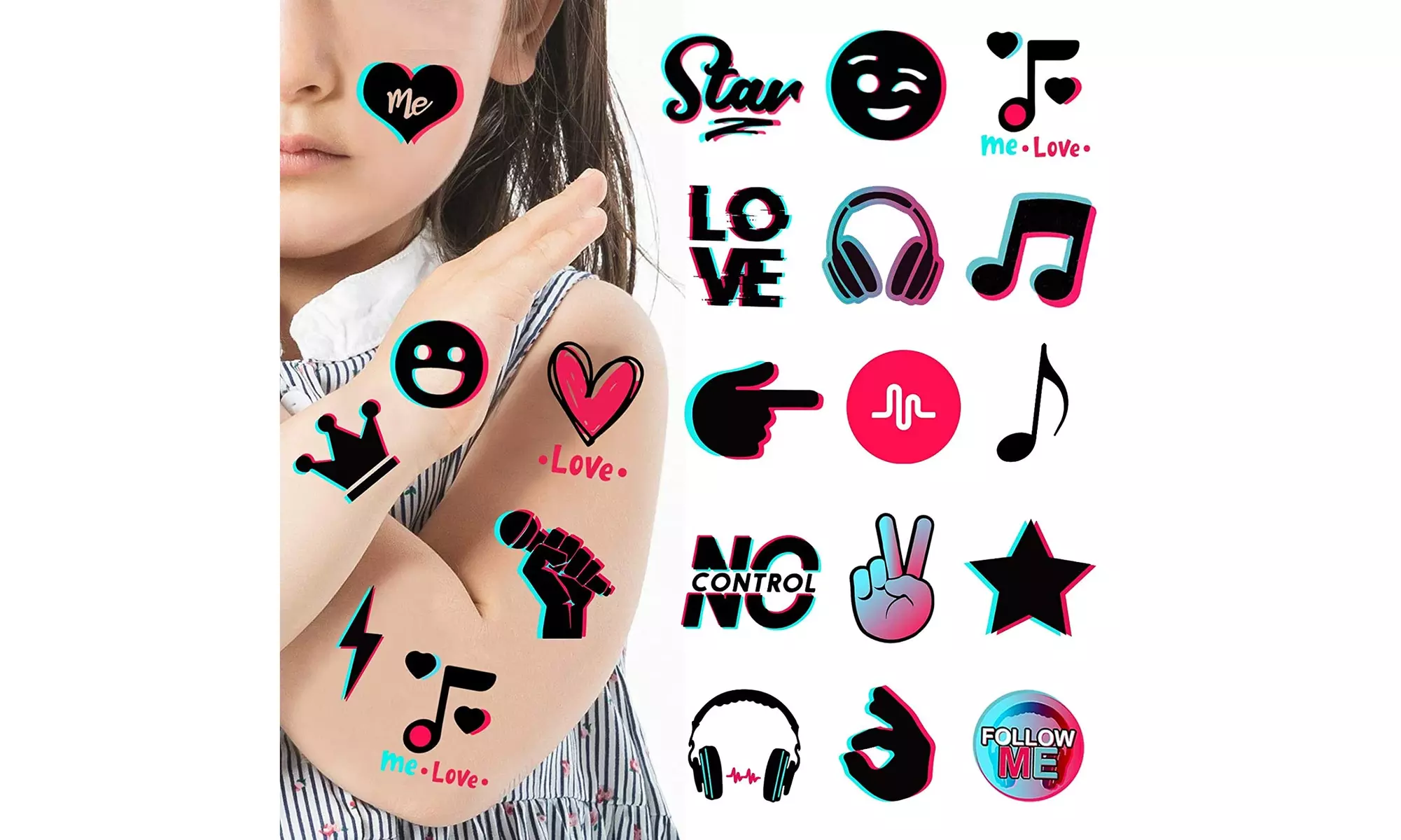 Tik Tok Temporary Tattoos Stickers - Second Medium