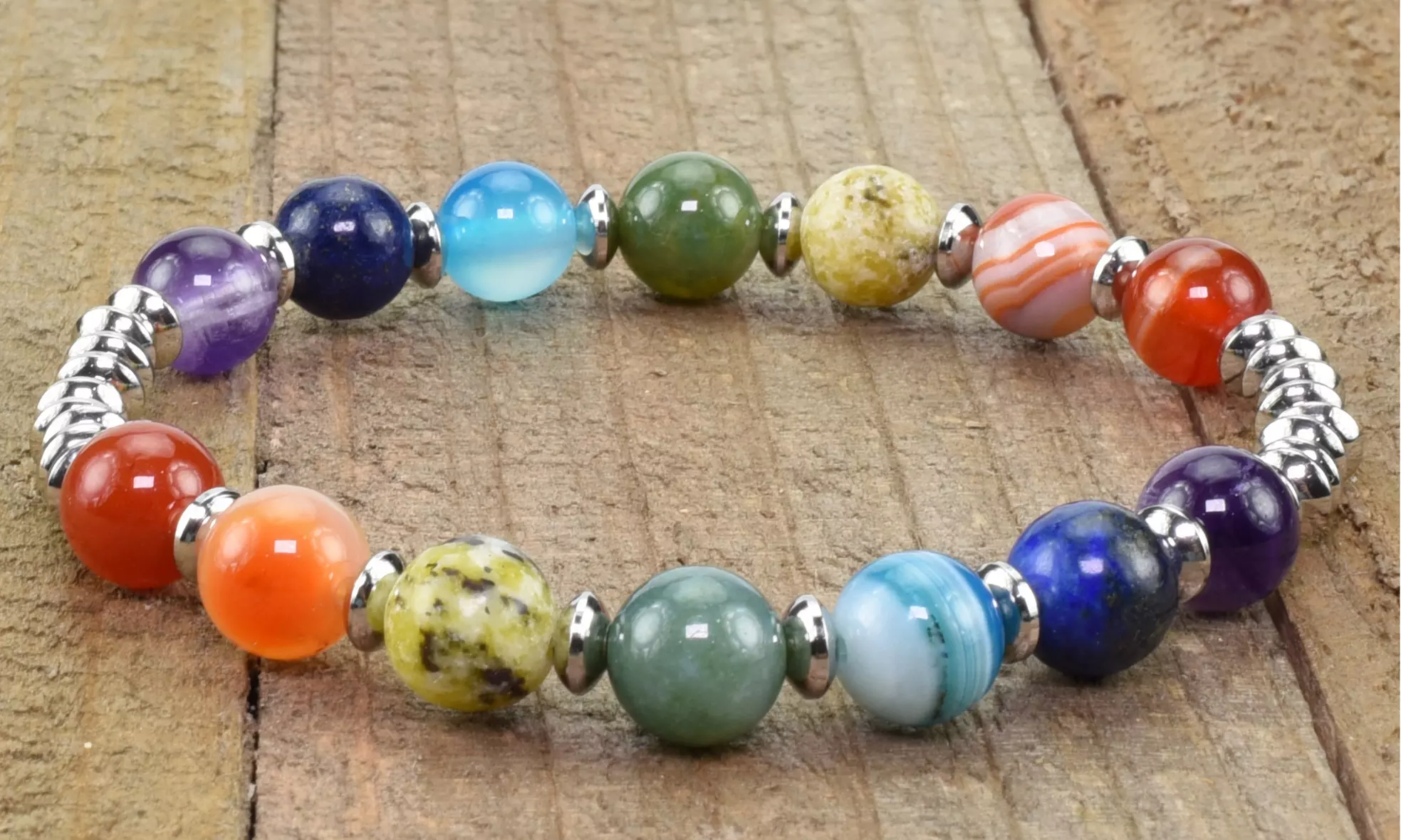 Pink Box Genuine Healing Chakra Bracelets - Made in the USA - Second Medium