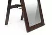 Lund Dark Brown Wood Modern Mirror with Built-In Stand - Second Medium