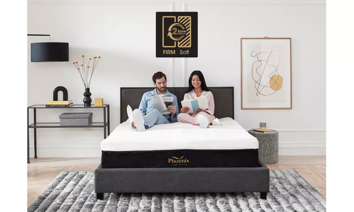 Phoenix Iselect 12" 2-Zone Adjustable, Cooling Gel-Infused, Memory Foam Mattress - Primary Image