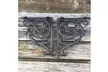 A Pair Antique Style Cast Iron Brackets Garden Braces Rustic Shelf Bracket Black - Second Medium