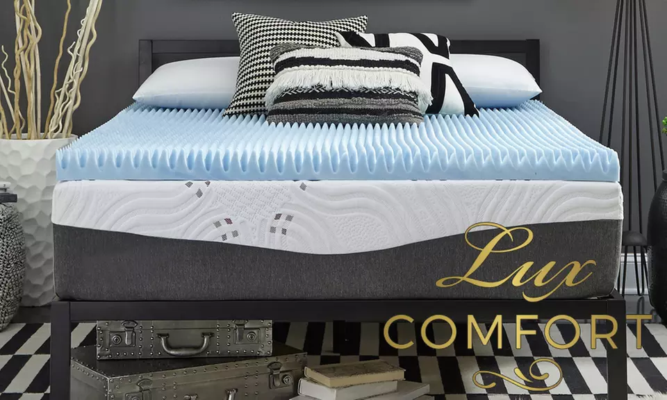 Lux Comfort  3'' Reversible Gel Memory Foam Topper