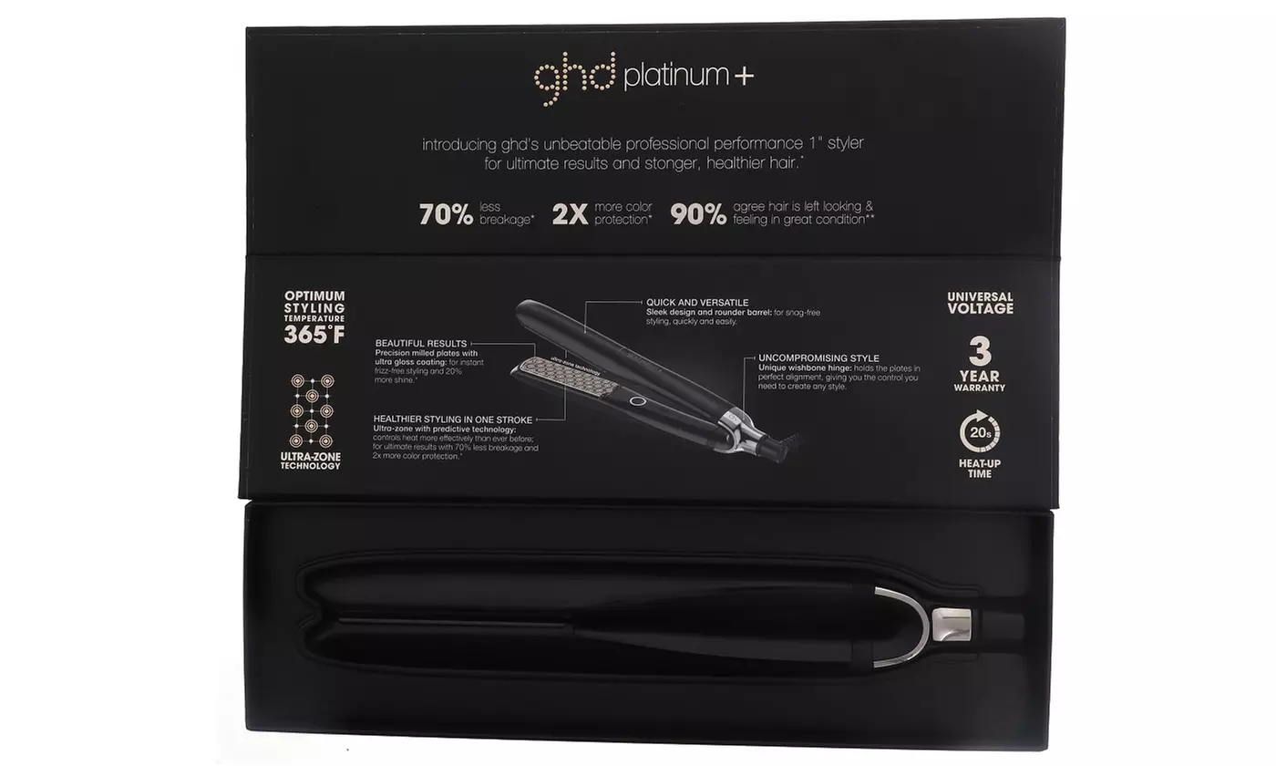 GHD PLATINUM PLUS PROFESSIONAL PERFORMANCE STYLER FLAT deals IRON 1