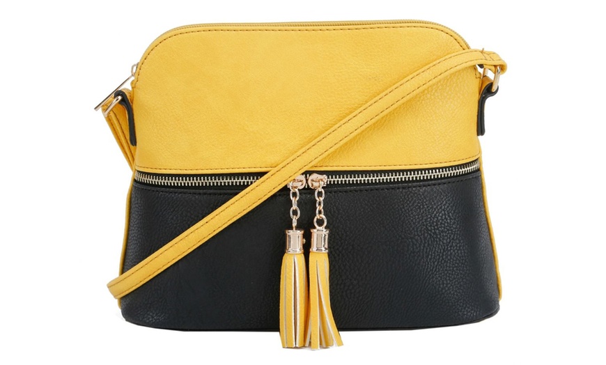 Image 41: MKII Bella Tassel Charm Crossbody Purse