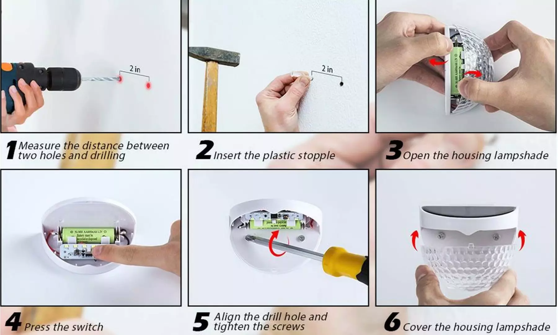 Outdoor Solar Light Solar Fence Post Lights LED Cool White Solar Deck Lights