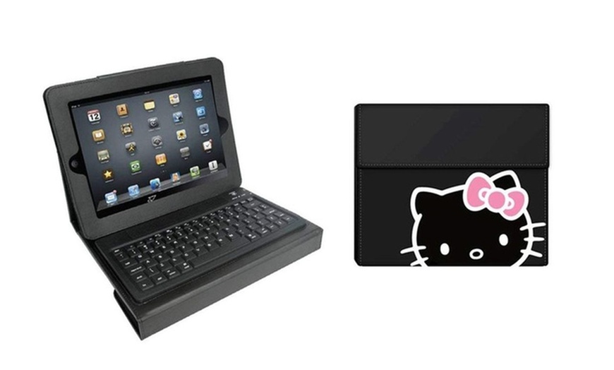 Image 4: Built - in Keyboard Portfolio Case for iPad 23