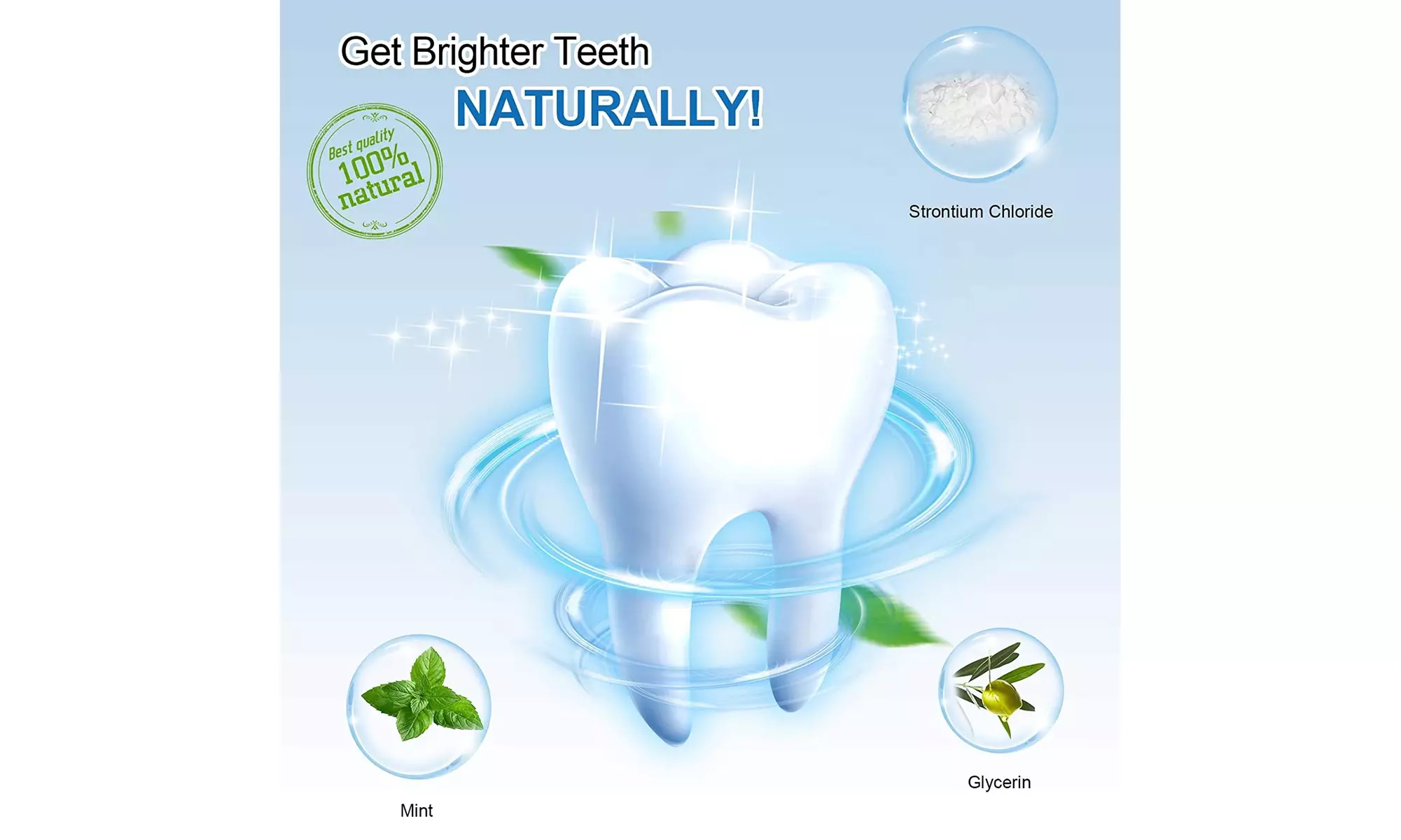 Vakker Teeth Whitening Powder Mint Flavor Remove Tooth Stains Whitener Kit