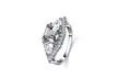Genuine Green Amethyst Rhodium Plated  Ring  - Second Medium
