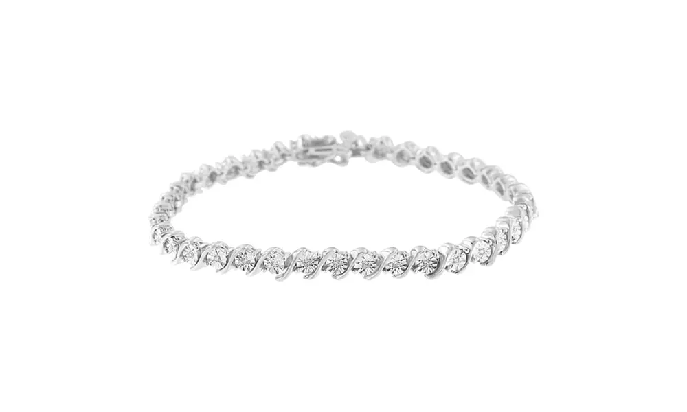 Sterling Silver & Genuine Diamond Bracelet Collection