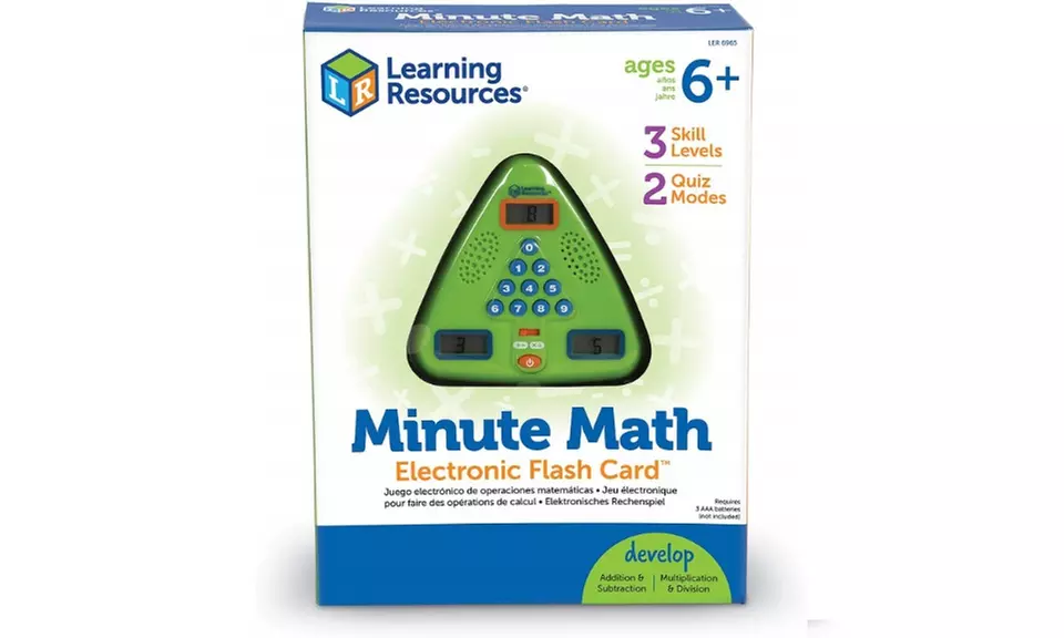 Learning Resources Minute Math Electronic Flash Card - Primary Image