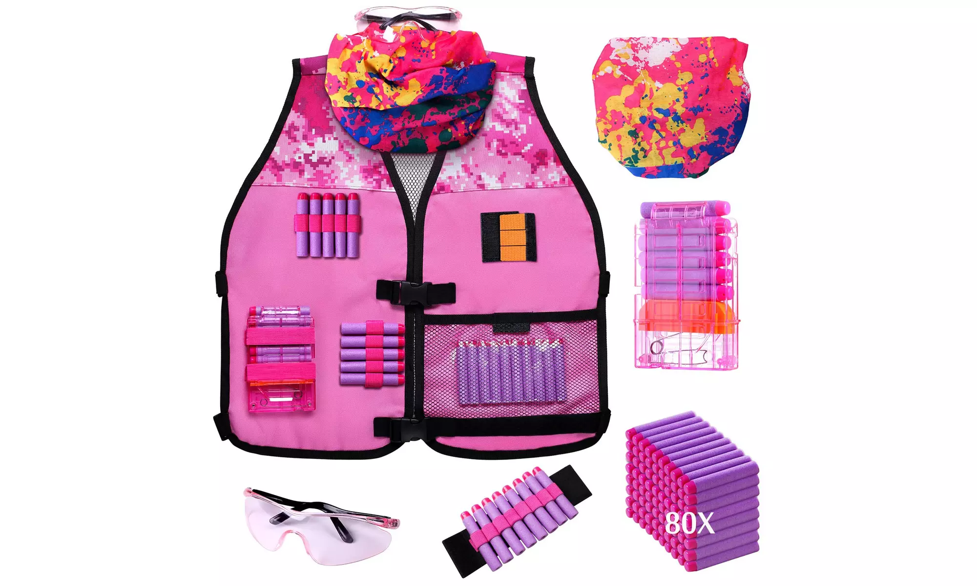 Girls Tactical Vest Kit Compatible with Nerf Guns N-Strike Elite Series - Primary Image