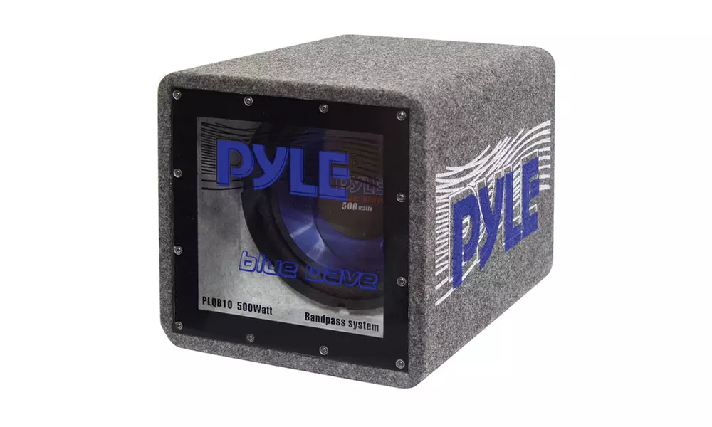 Blue Wave Series 10" 500-Watt Single Bandpass Subwoofer Box - Primary Image