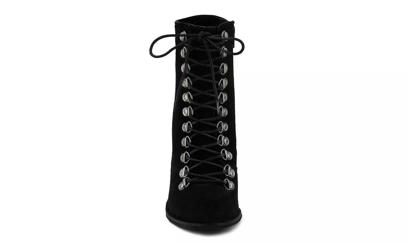 Rag & Co Goose-Feather Antique High Heeled Ankle Boot