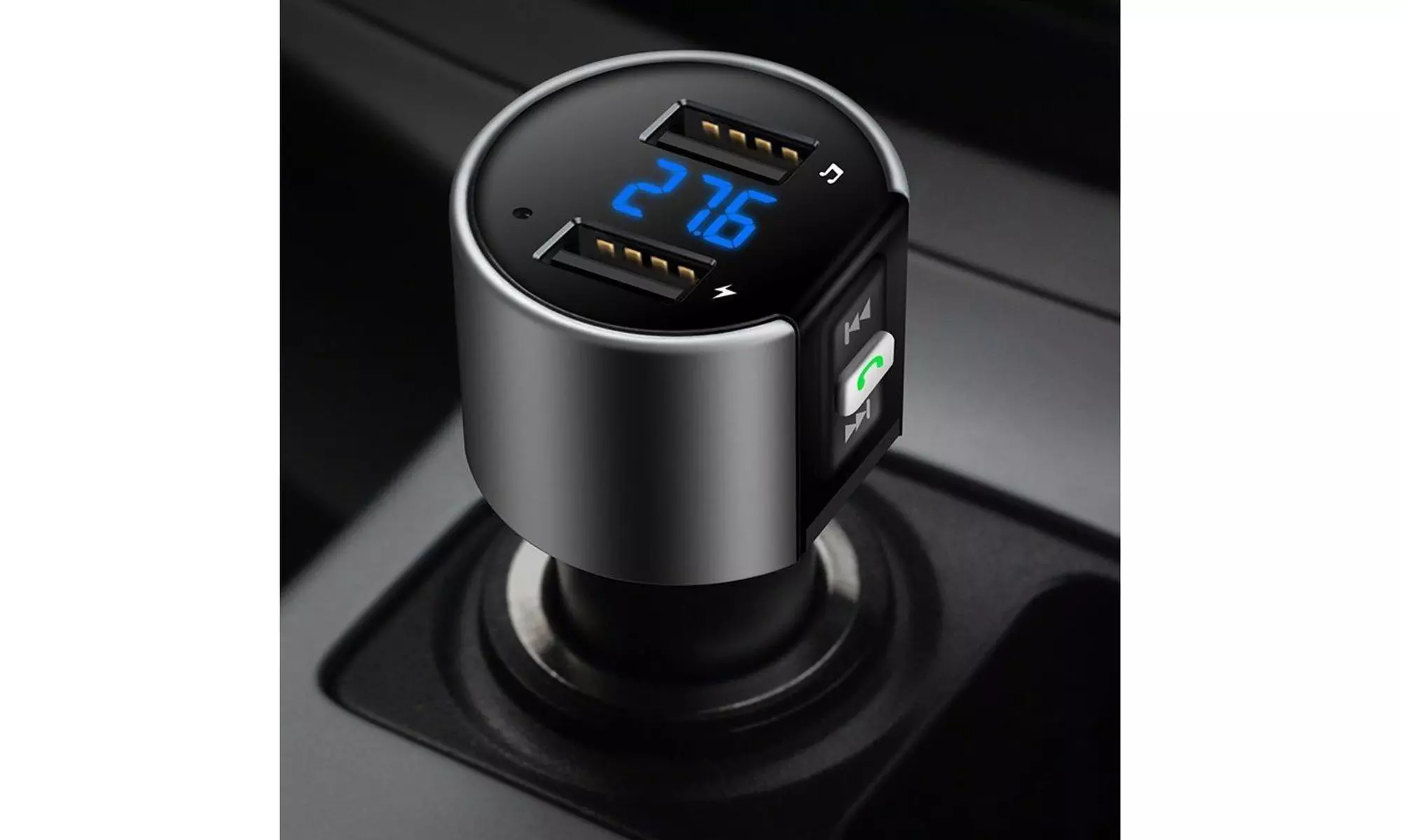 Wireless In-Car Bluetooth FM Transmitter MP3 Radio Adapter Car Kit USB - Primary Image