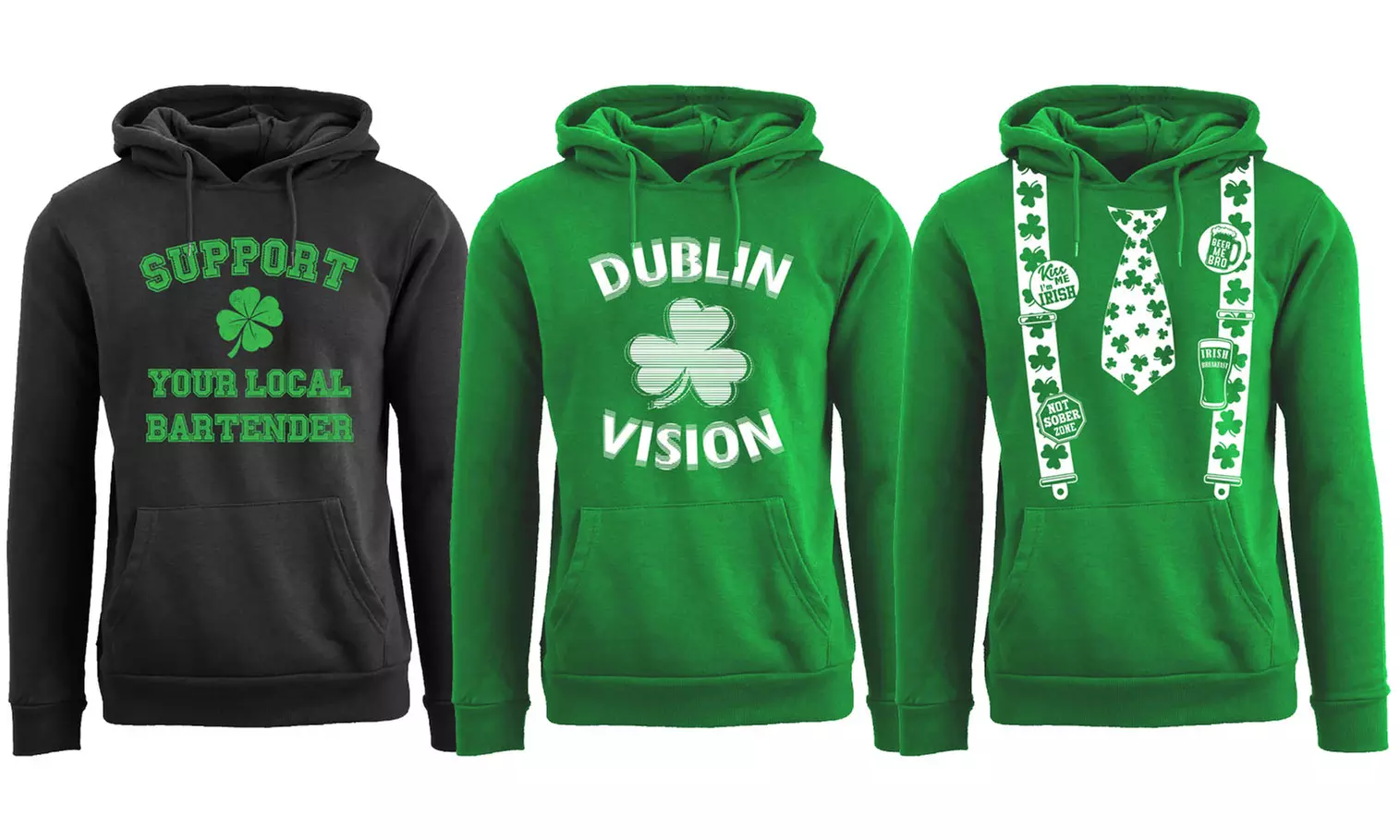 Men's's Funny St. Patrick's Day Pull Over Hoodie (S-2XL) - Primary Image