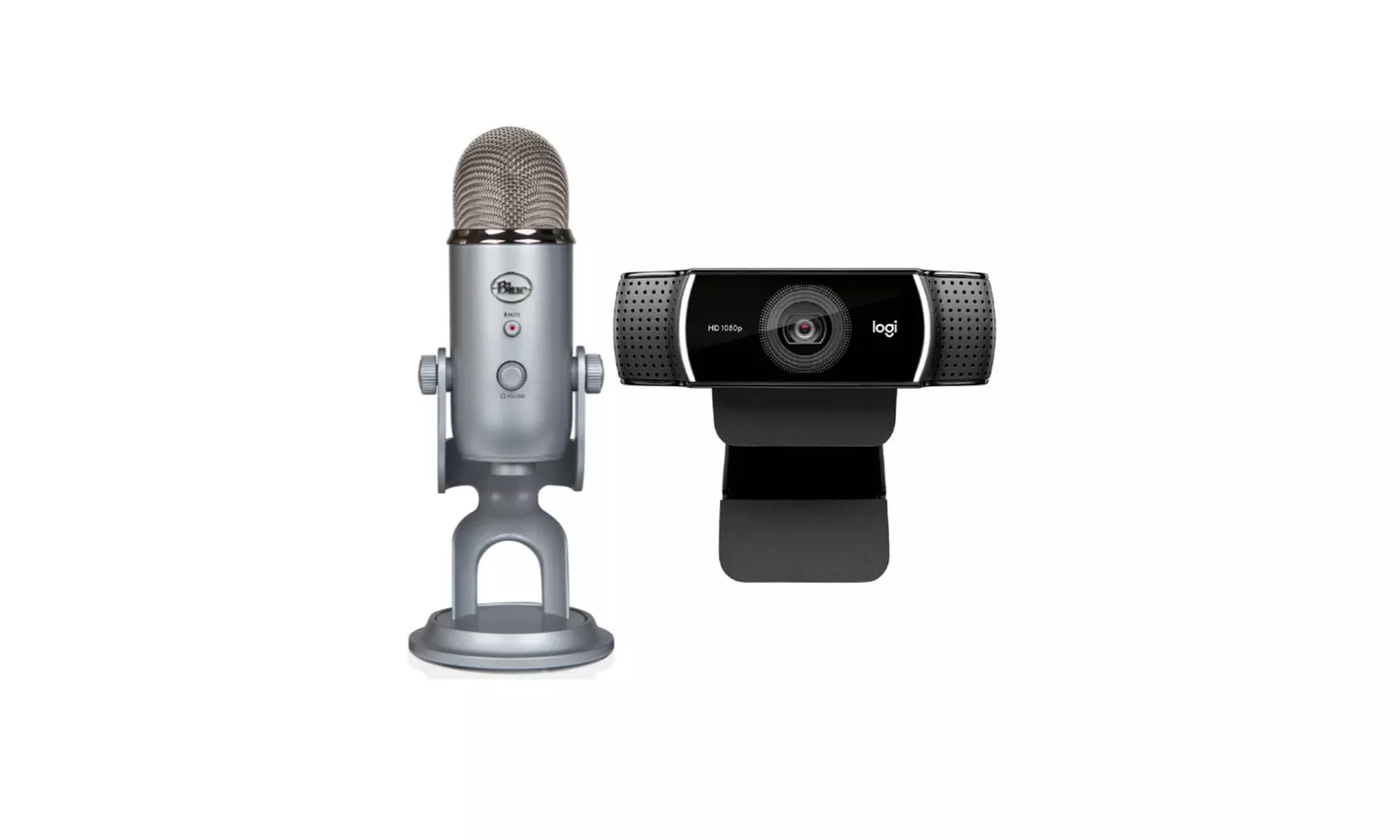 Blue Microphones Yeti Silver Bundle with Logitech C922 Pro Stream Webcam - Primary Image
