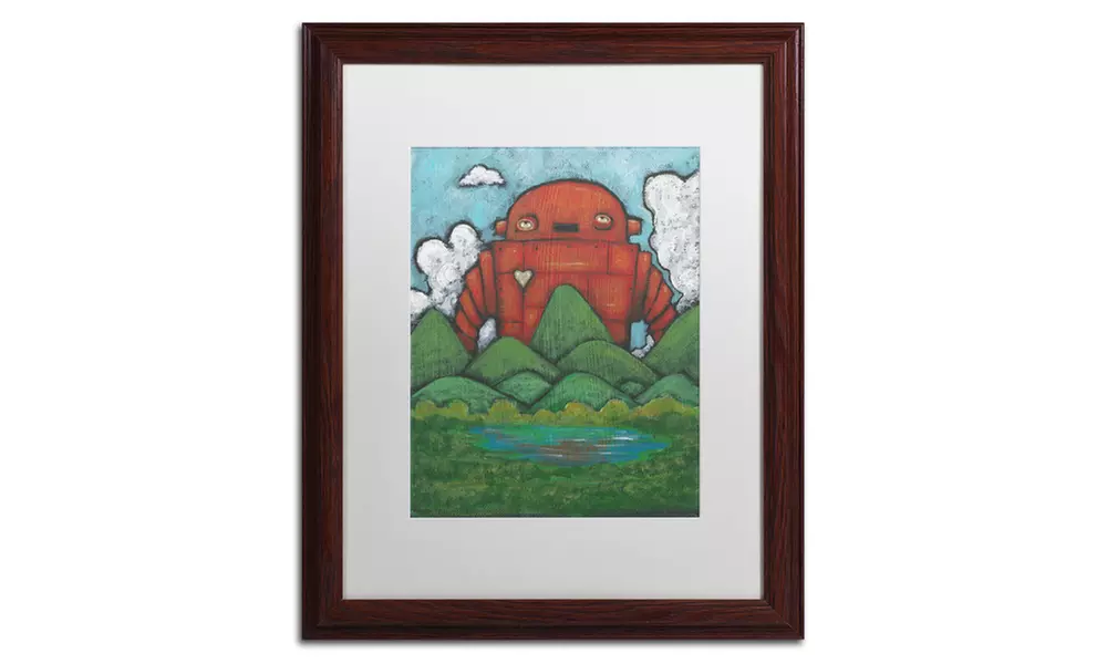 Craig Snodgrass 'Valley-Invader' Matted Wood Framed Art - Second Medium