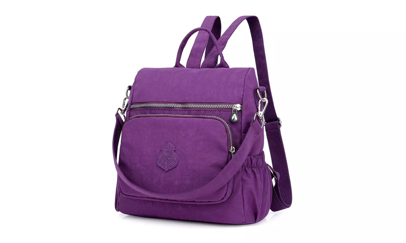 Women's Lightweight Waterproof Nylon Backpack - Multiple Options