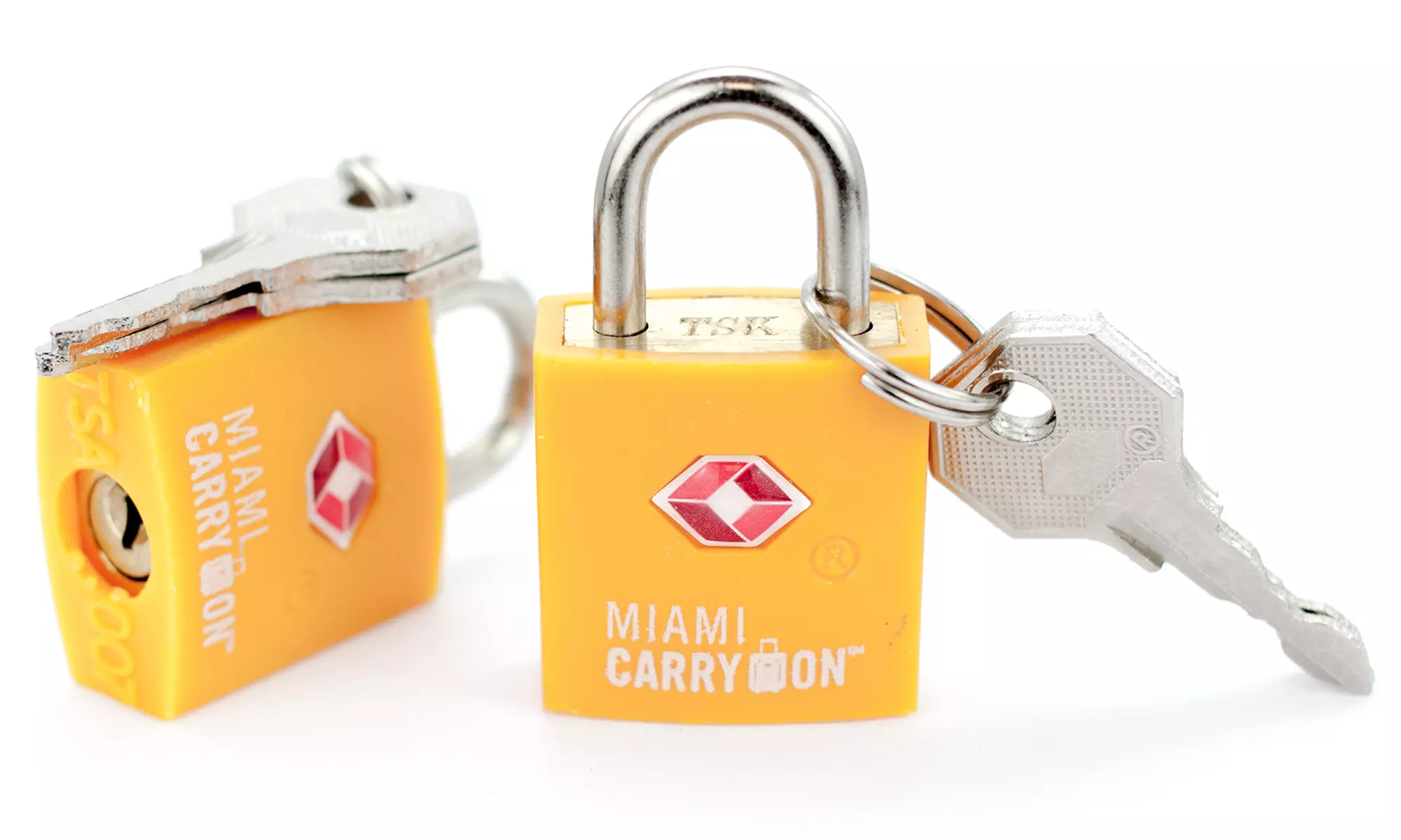 Miami CarryOn TSA Approved Padlock Pair - Keyed Luggage Lock - Keyed Different