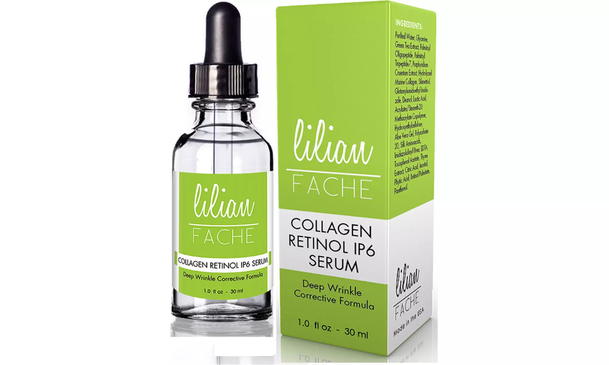 Retinol IP-6 Serum - Deep Wrinkle Correction Collagen - 1oz. By Lilian Fache - Primary Image