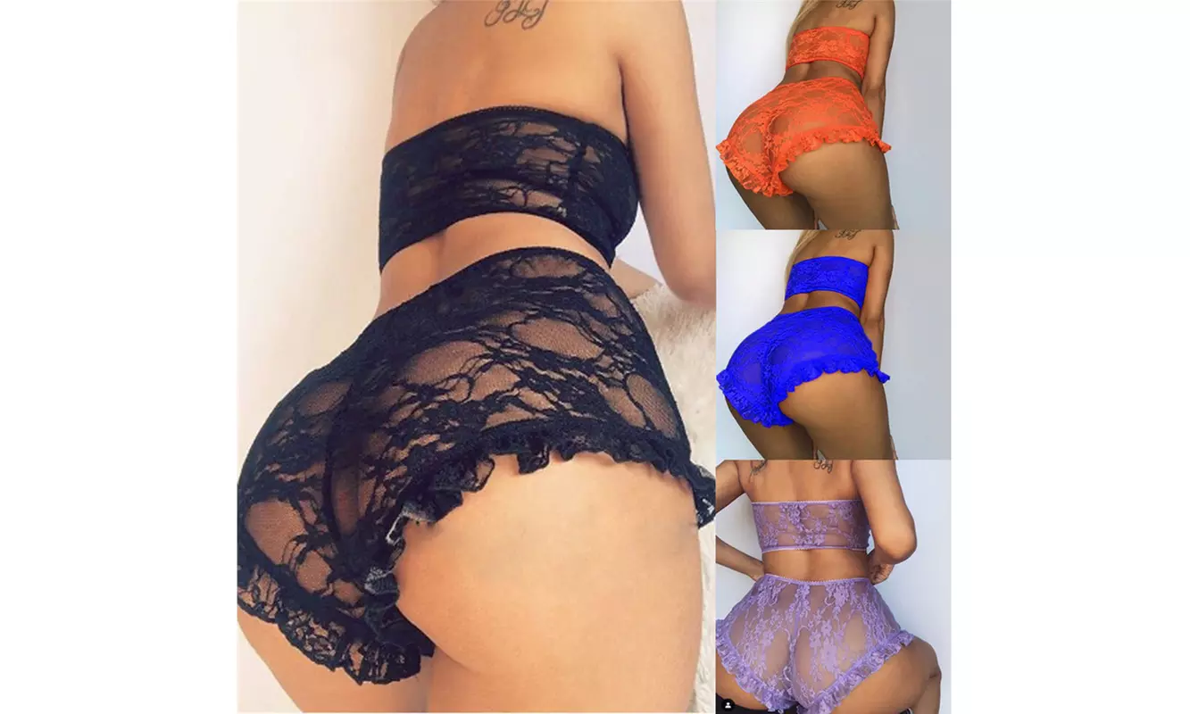 Sexy Women Lace Lingerie Set Sleepwear Babydoll Bandeau Underwear Nightwear - Primary Image