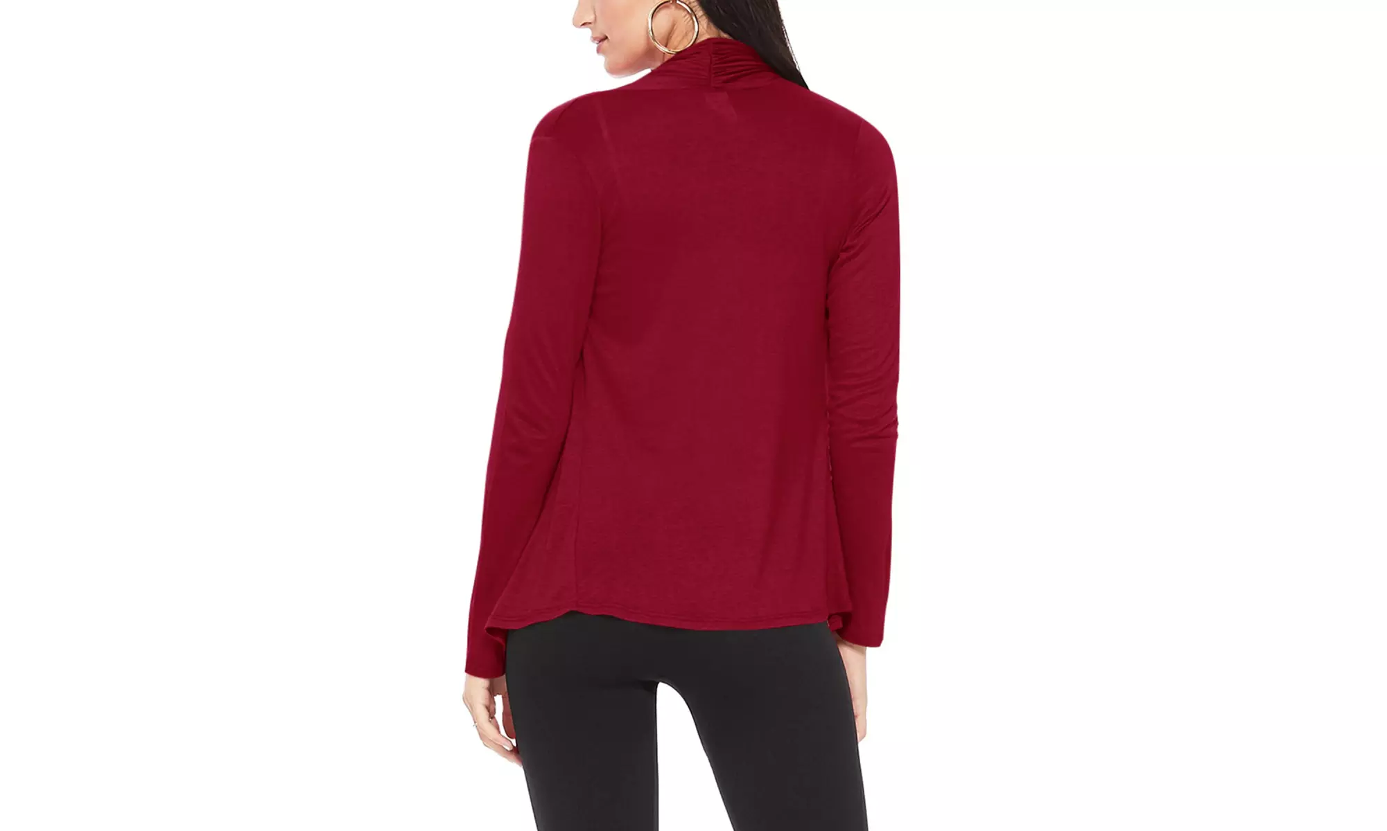 Women's Casual Long Sleeve Open Front Draped Cardigan (Pack of 2)