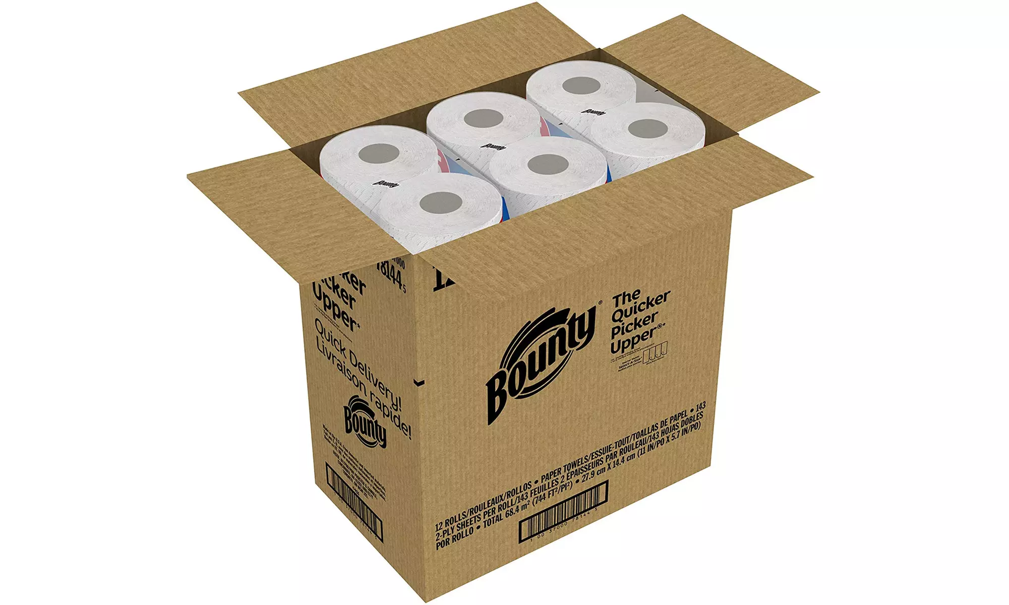 Bounty Quick-Size Paper Towels, White, Family Rolls, 16 Count - Second Medium