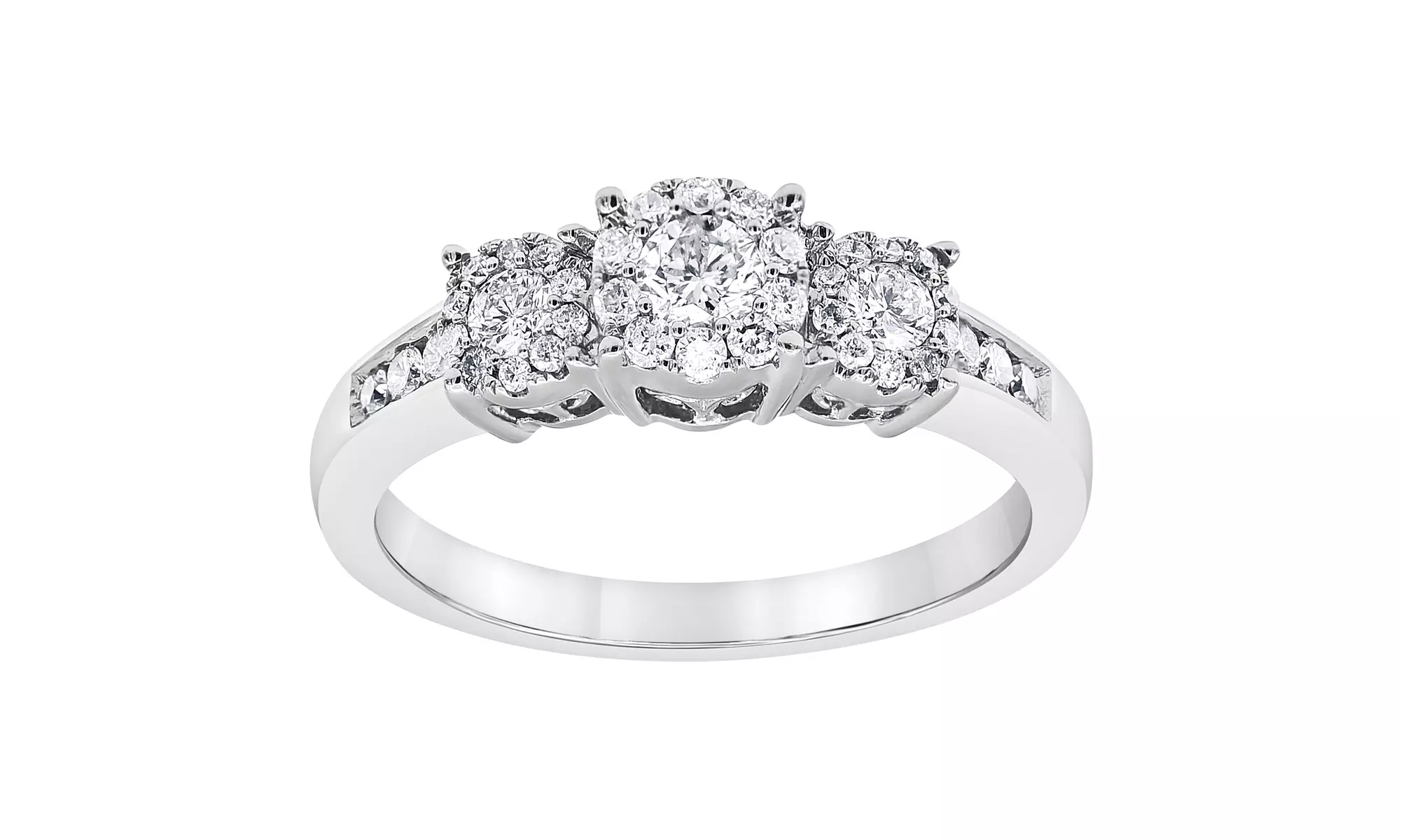 14k White Gold 1/2 Carat Diamond Engagement Ring - Primary Image