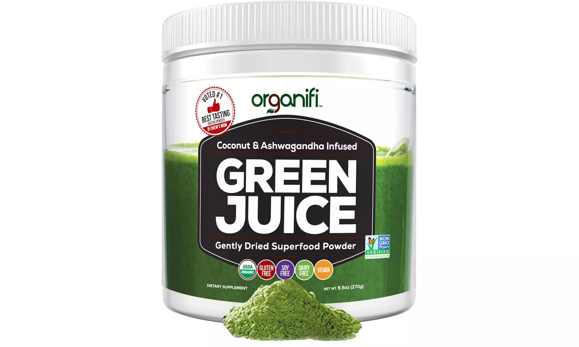 Organifi Green Juice Organic Superfood Supplement Powder, 9.5 oz - Primary Image